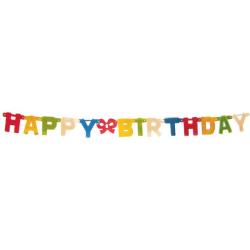 Girlanda (PAP/ALU) "HAPPY BIRTHDAY" 11cm x 1,5m [1 ks]