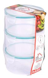 Dza MagicHome Lunchbox R808 3x 800 ml, okrhle, sada 3 ks, Clip