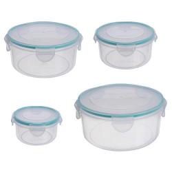 Dza MagicHome Lunchbox set MB07 sada 4 ks, 400/800/1500/2300 ml, okrhle, Clip